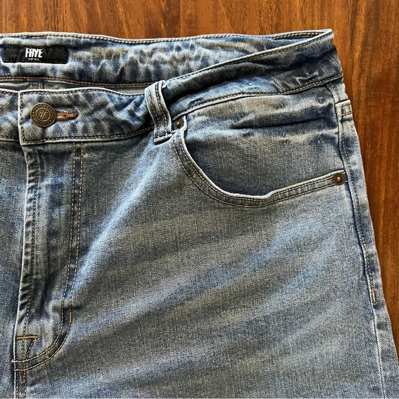 Frye Denim Jeans Womens size 32 High Rise Cropped Straight Raw Hem - Picture 6 of 16